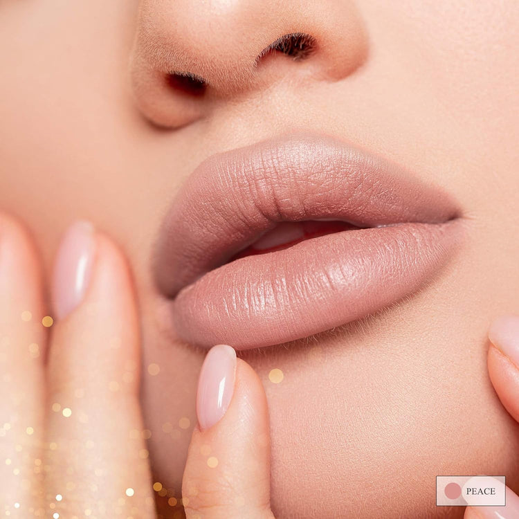 All Natural Lipstick Peace Lips Application