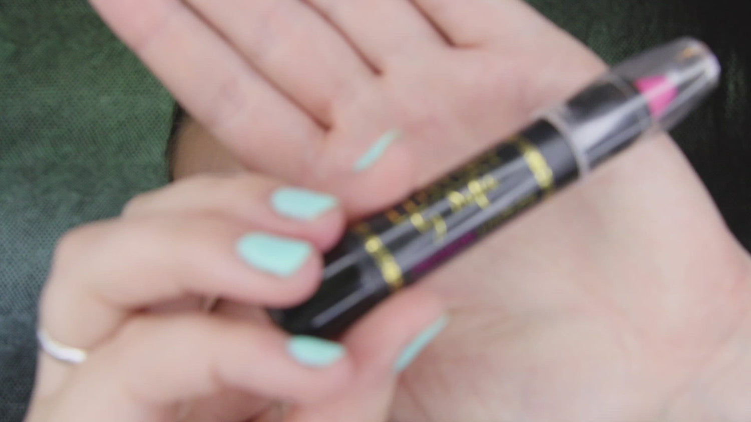 Applying Organic Royal Lipstick