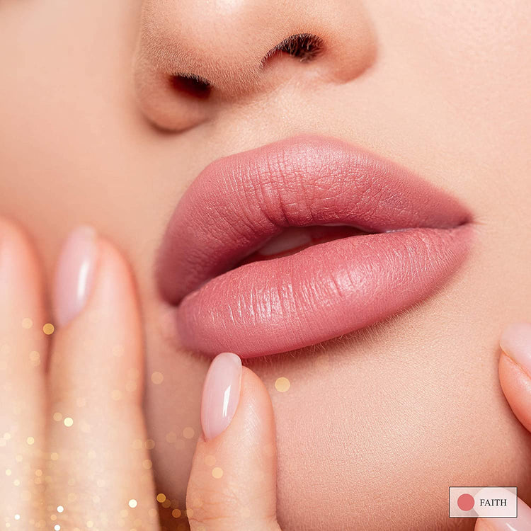 All Natural Lipstick Faith on Lips