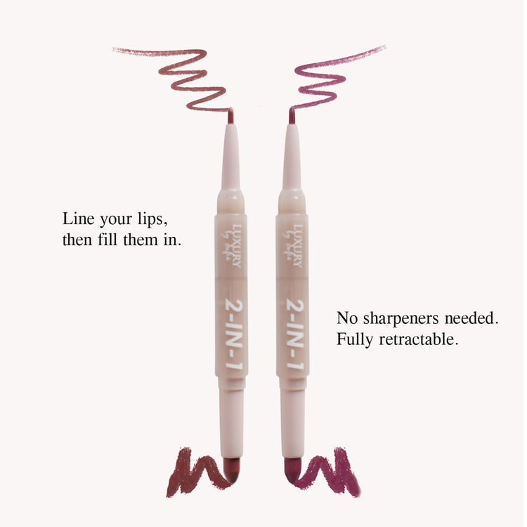 natural lipstick and lipliner that is 2in1 Luxury by Sofia