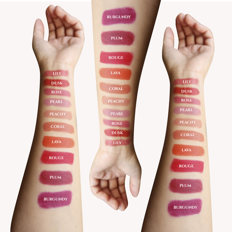 all natural 2 in 1 lipstick and lipliner swatches