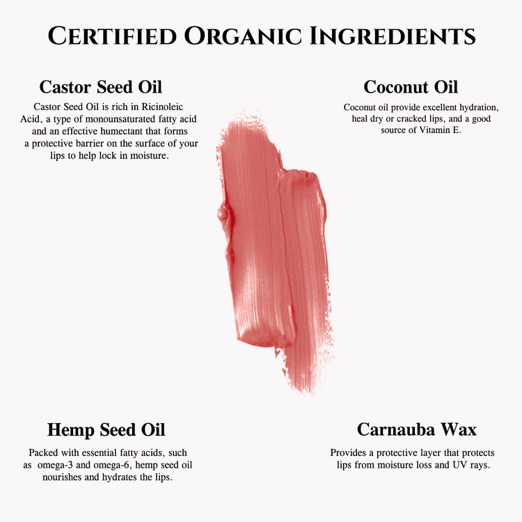 Organic Cocoa Luxe Lipsticks, 5 Shades