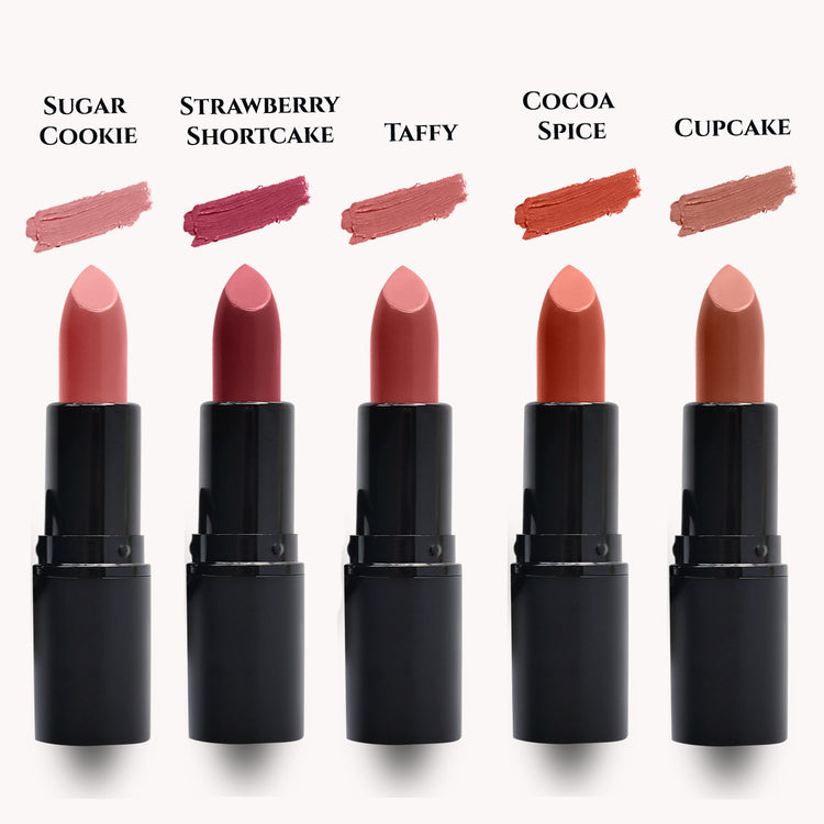 Organic Cocoa Luxe Lipsticks, 5 Shades