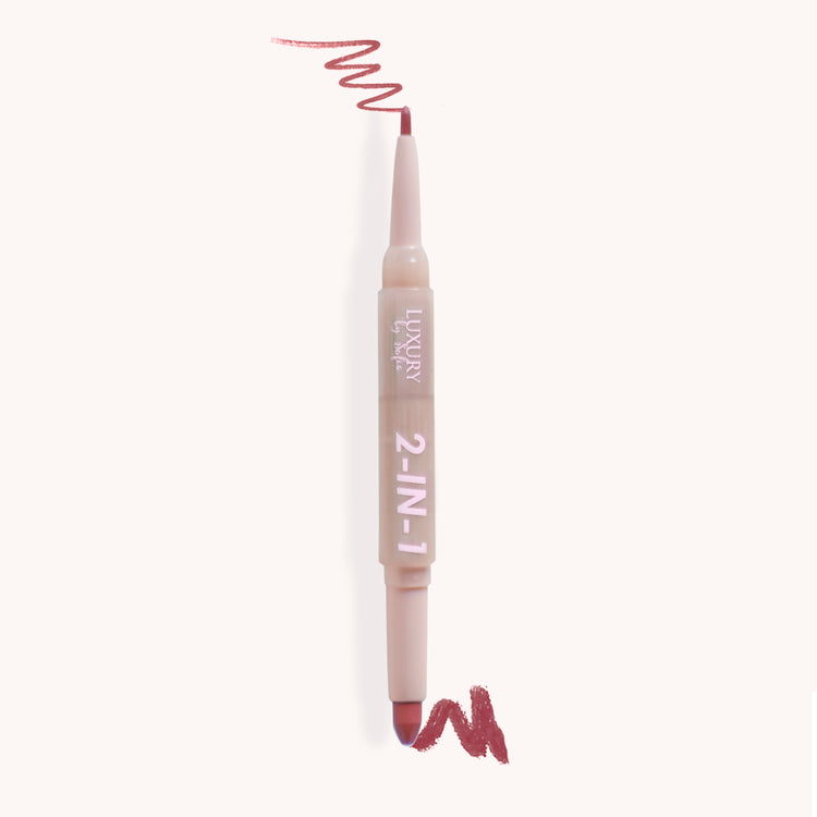 Luxury by Sofia 2 in 1 Lipstick Lipliner Retractable Pencil Semi Matte