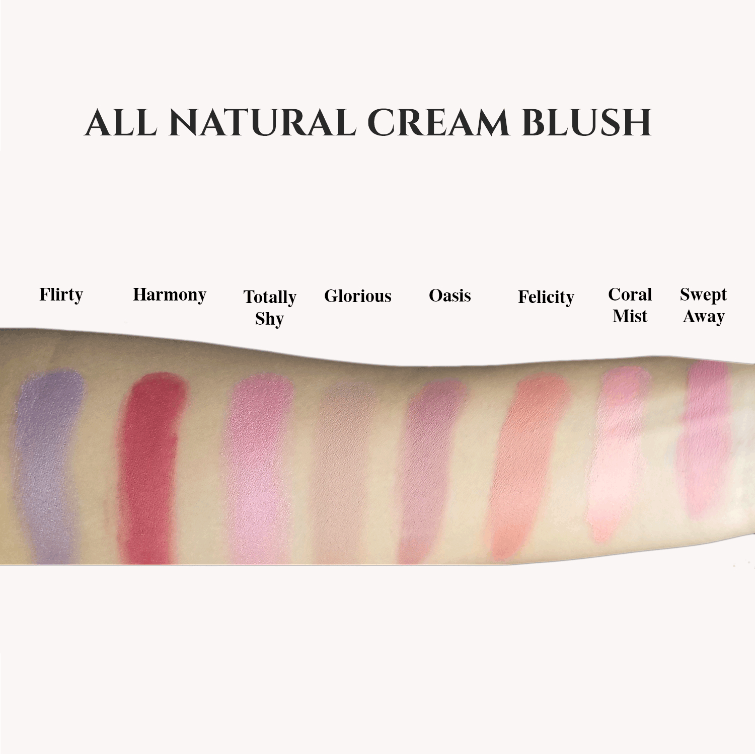 All Natural Blush Swatches