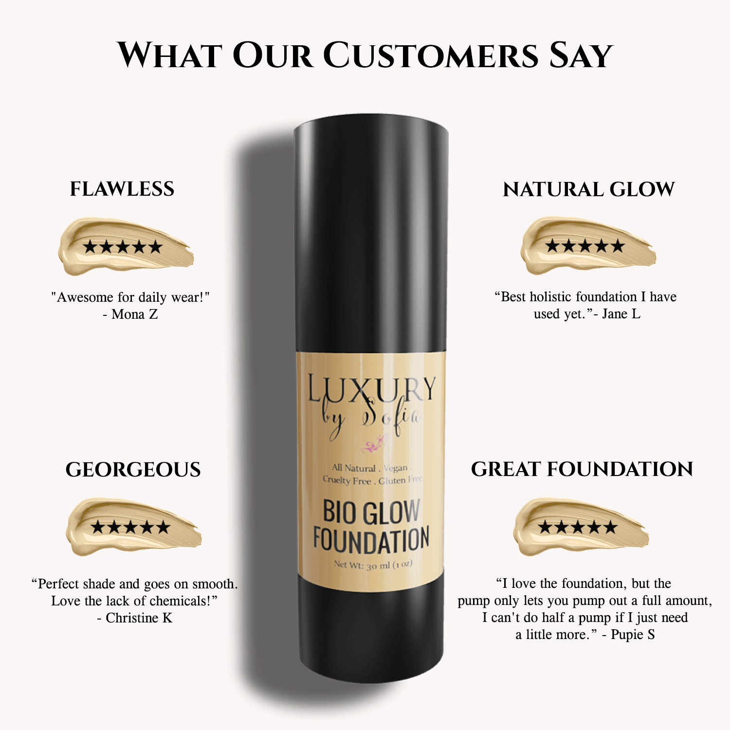 Organic Vegan Bio Glow Foundation Luxury By Sofia – Luxury by
