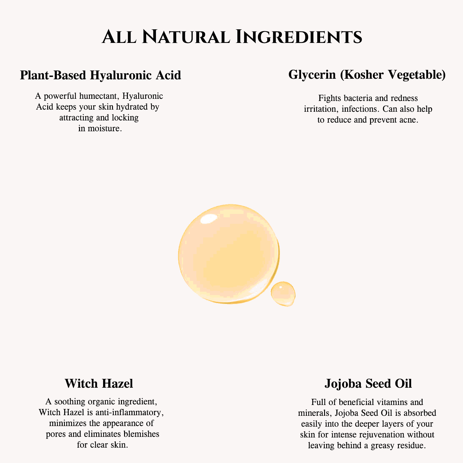 Organic Acne Face Toner Natural Ingredients